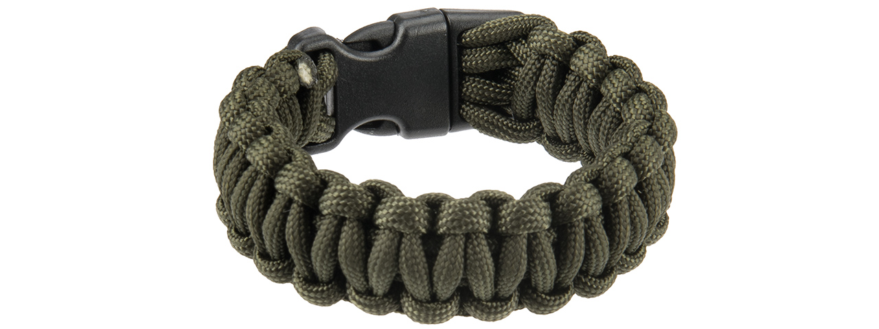 CA-5030 8" PARACORD BRACELET W/ LARGE BUCKLE (OD) - Click Image to Close