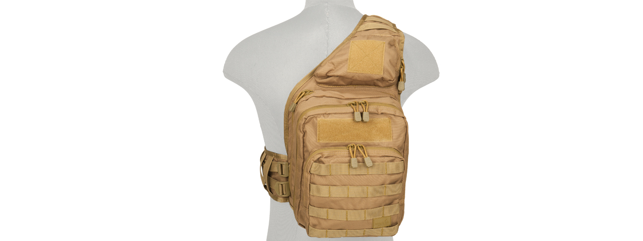 Lancer Tactical Airsoft Messenger Utility Shoulder Bag (Color: Coyote Brown) - Click Image to Close