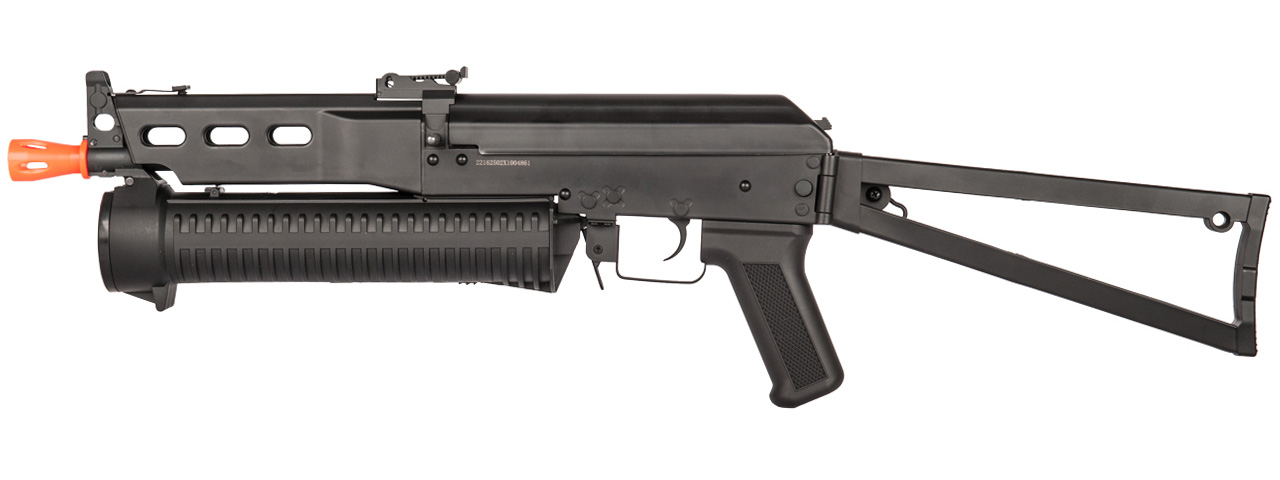 GOLDEN EAGLE AIRSOFT PP-19 BIZON SMG AEG W SIDE FOLDING STOCK - BLACK - Click Image to Close