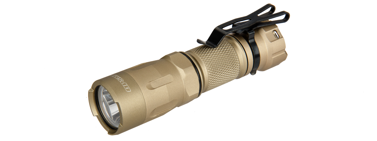 OPSMEN TACTICAL 800-LUMEN STROBE FLASHLIGHT - TAN - Click Image to Close