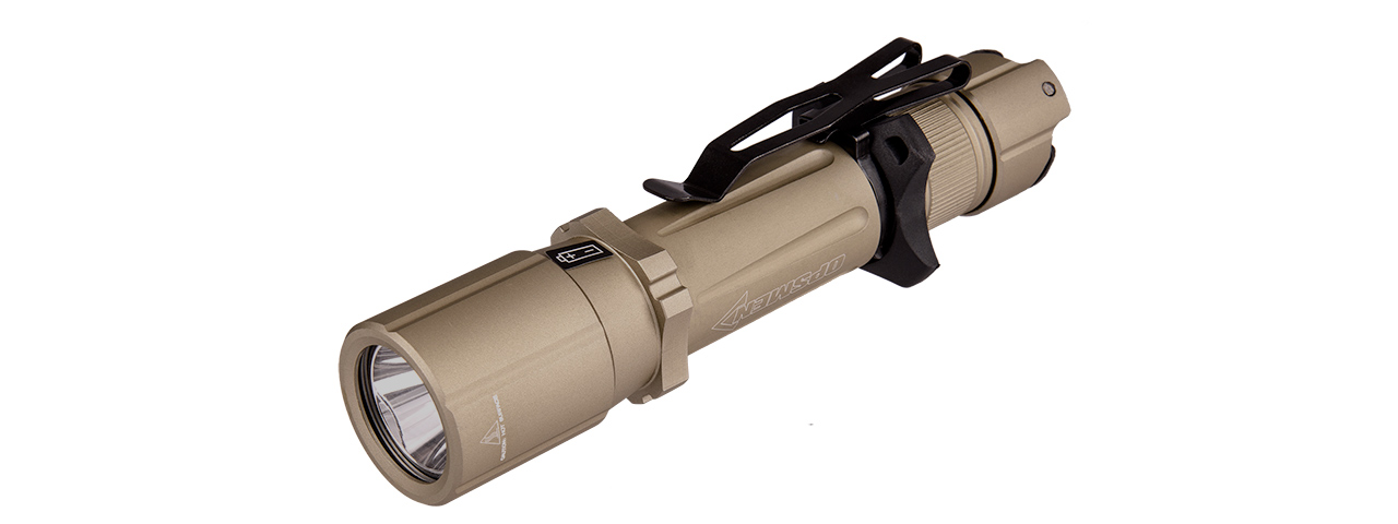 OPSMEN TACTICAL 1000-LUMEN STROBE FLASHLIGHT - TAN - Click Image to Close