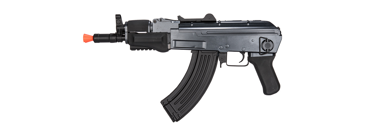 GALAXY AIRSOFT POLYMER BETA AEG AK47 CQB RIFLE - BLACK - Click Image to Close