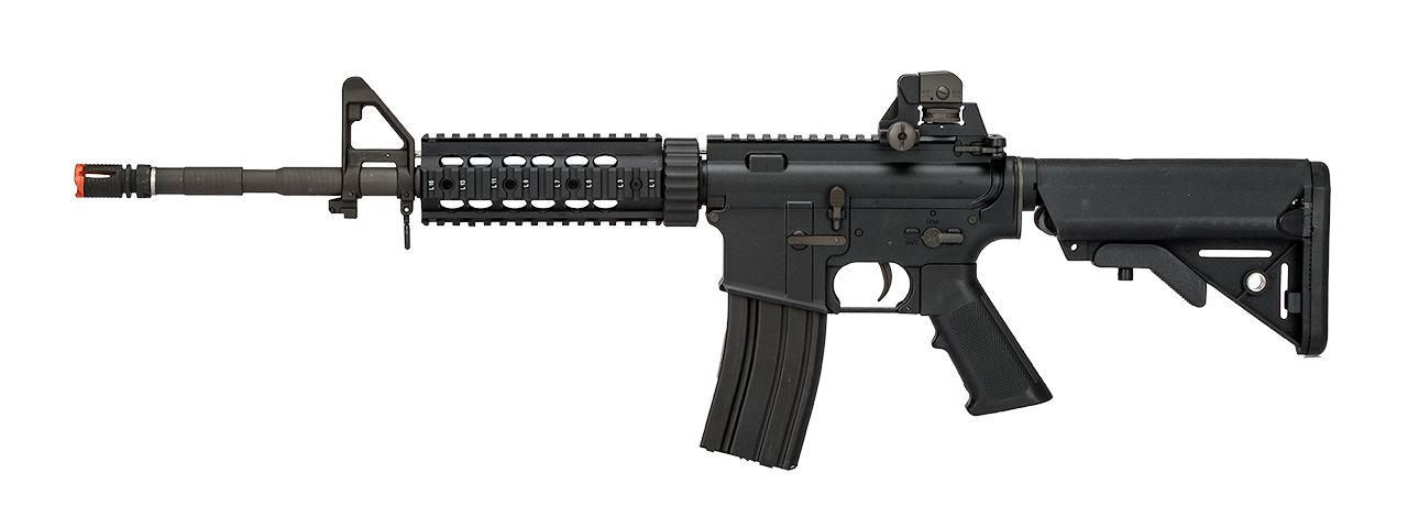 LCT-LR4-RIS7 LCT Airsoft Full Steel M4 EBB AEG Rifle w/ Quad Rail (Black) - Click Image to Close