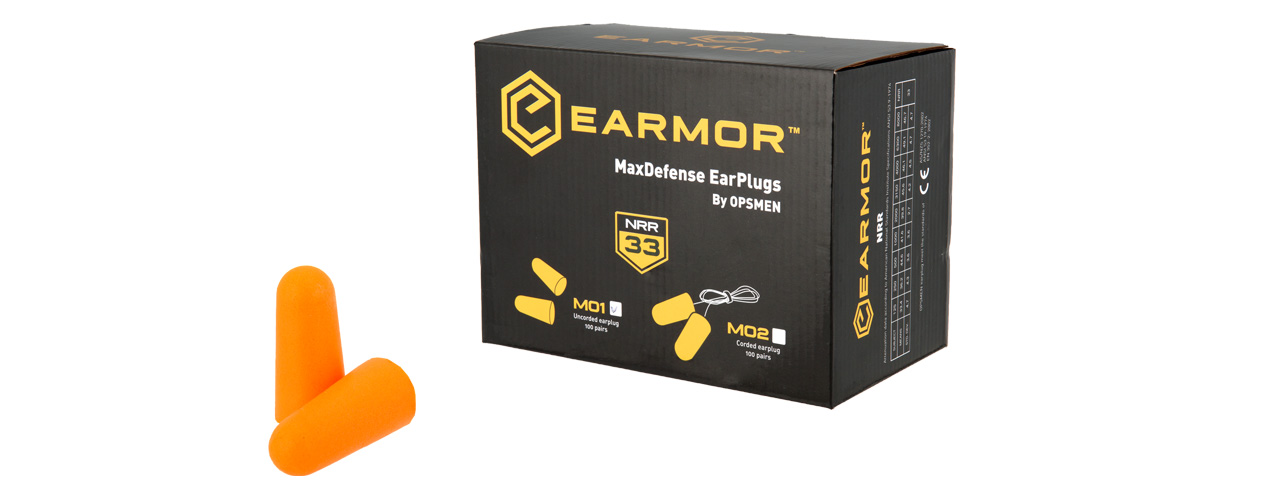 M01 NOISE REDUCTION EAR PLUGS (UNCORDED) - Click Image to Close