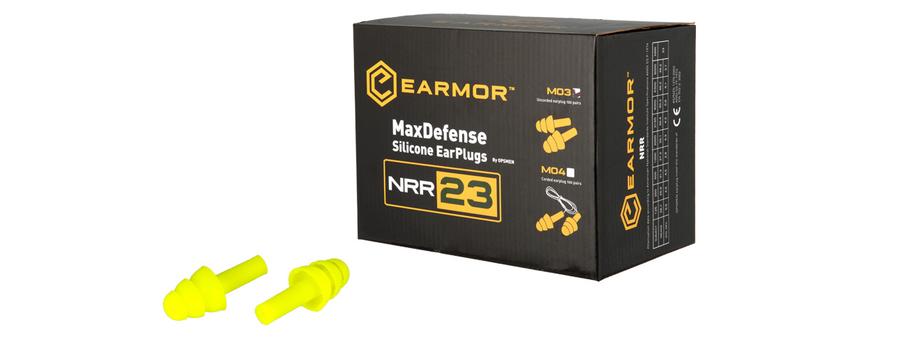 M03 TRIPLE FLANGE EAR PLUGS (UNCORDED) - Click Image to Close