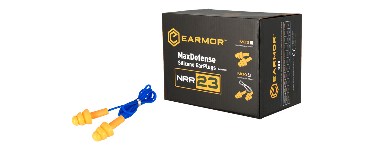 M04 TRIPLE FLANGE EAR PLUGS (CORDED) - Click Image to Close