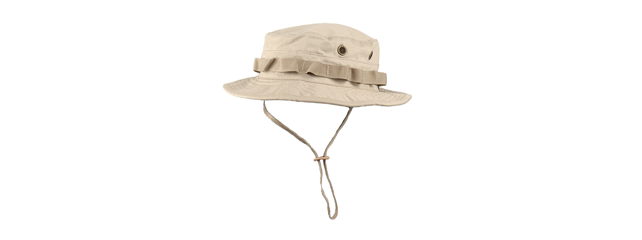 M2619T COTTON HYBRID TACTICAL VENTILATED BOONIE HAT (TAN) - Click Image to Close