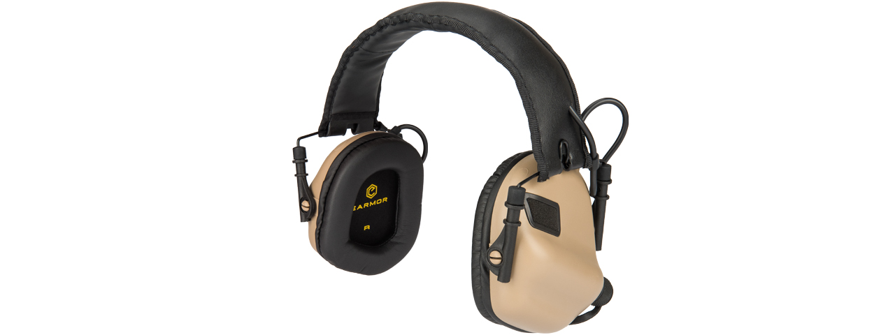 EARMOR M31 ELECTRONIC HEARING HEADPHONES W/ NATO INPUT - DARK EARTH - Click Image to Close