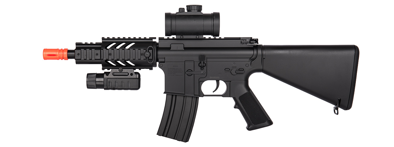 M805B2 DOUBLE EAGLE M4 AEG RIFLE (BK) w/ RED-DOT SIGHT, FLASHLIGHT, LASER - Click Image to Close