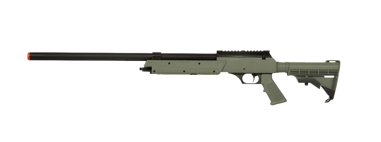 UK ARMS AIRSOFT SR-2 MODULAR BOLT ACTION SNIPER RIFLE - OD GREEN - Click Image to Close