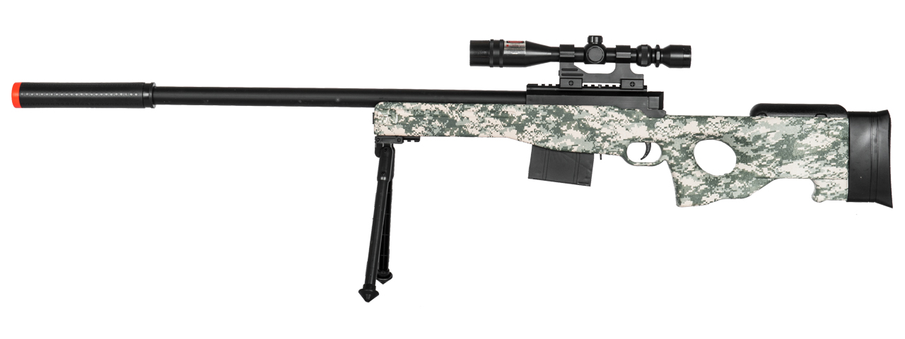 P2703A SPRING RIFLE w/ SCOPE (GREEN DIGITAL) - Click Image to Close
