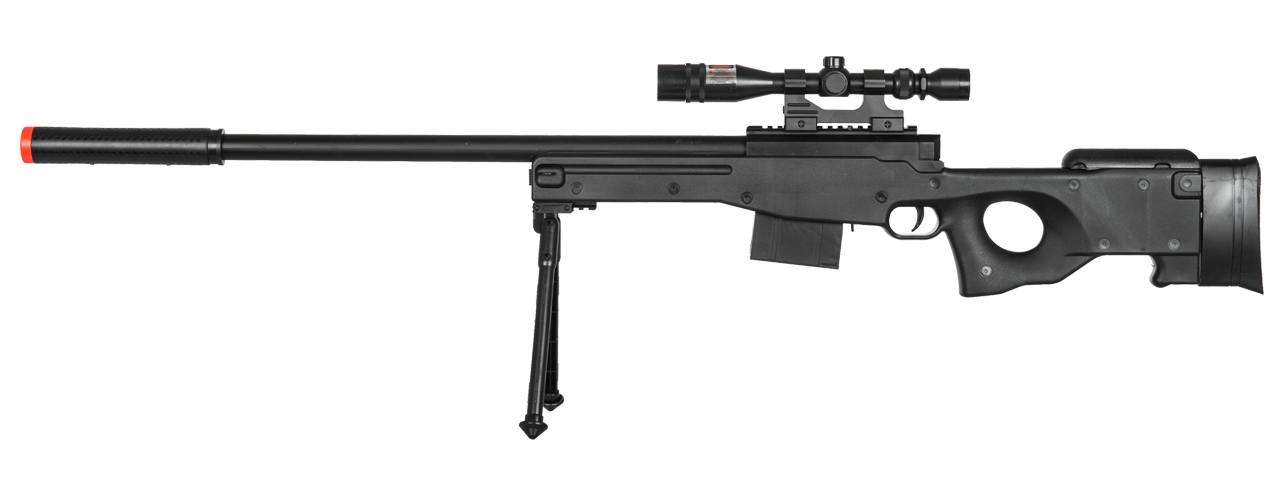 P2703B SPRING RIFLE w/ SCOPE (BLACK) - Click Image to Close