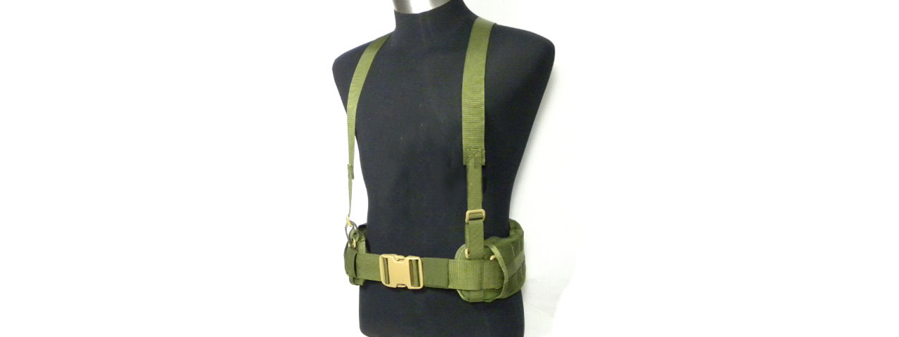 T0075-G MOLLE EG STYLE MLCS GEN II BELT WITH SUSPENDERS (OD) - Click Image to Close