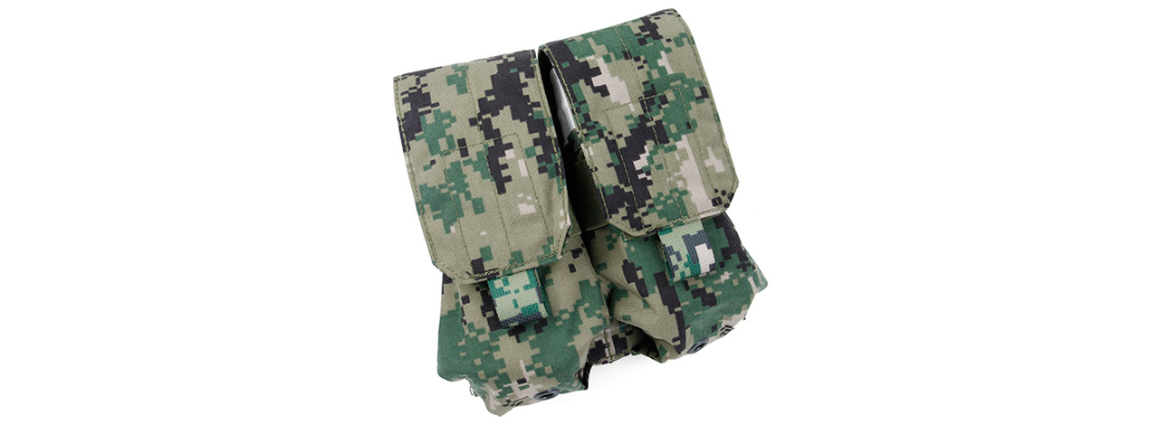 AMA AIRSOFT DUAL M4 DOUBLE MAGAZINE POUCH - WOODLAND DIGITAL - Click Image to Close