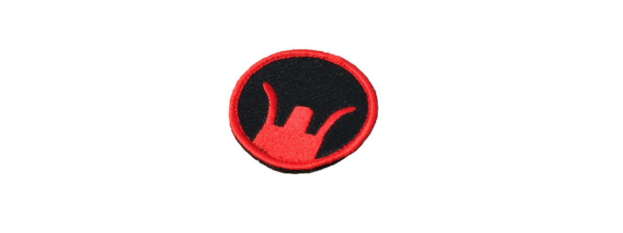 T1051-R MILITARY VELCRO PATCH - FRONT SIGHT (RED) - Click Image to Close
