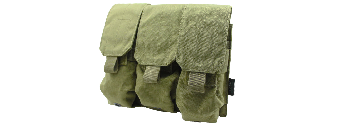 T1341-G TRIPLE M4 MAG POUCH (OD GREEN) - Click Image to Close