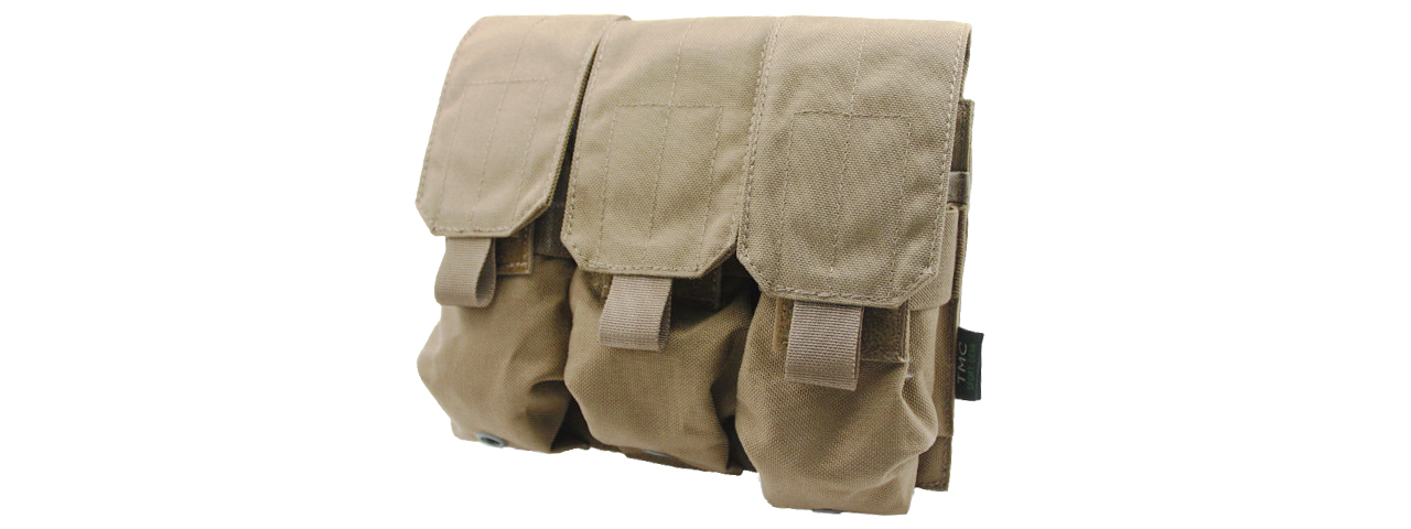 T1341-K TRIPLE M4 MAG POUCH (KHAKI) - Click Image to Close