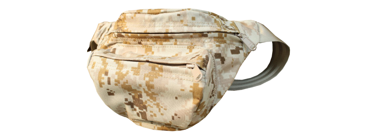 T1364-DD CORDURA LOW PITCHED WAIST PACK (DESERT DIGITAL) - Click Image to Close