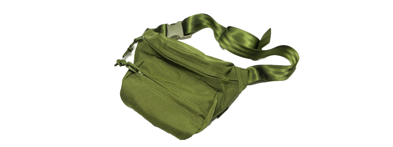T1364-G CORDURA LOW PITCHED WAIST PACK (OD) - Click Image to Close