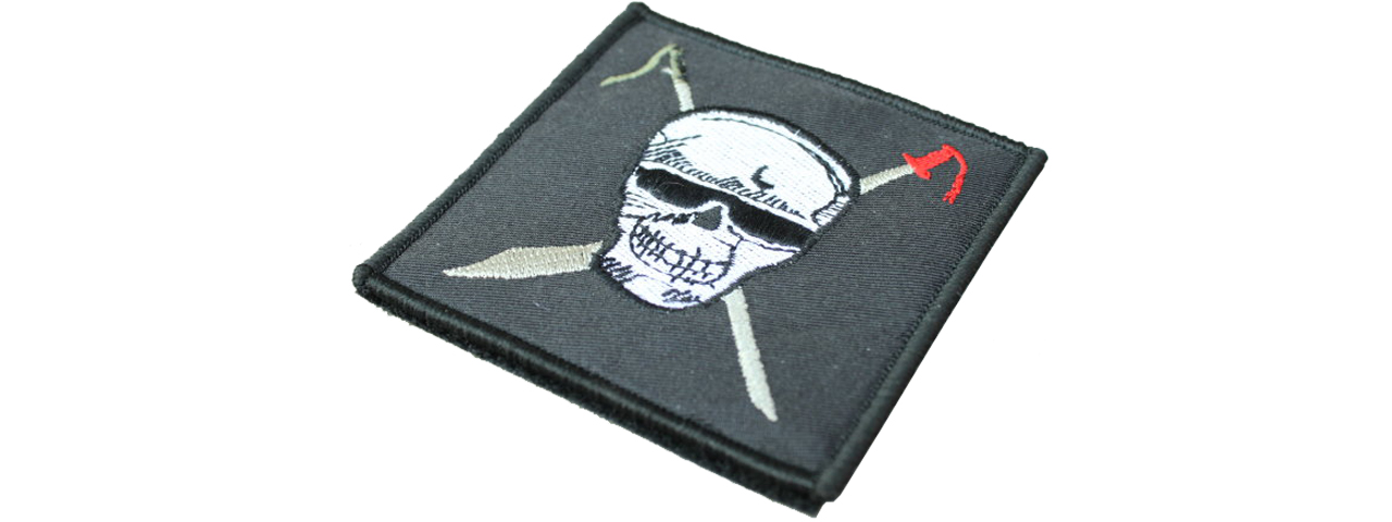 AMA AIRSOFT SEAL TEAM 5 BRAVO EMBROIDERY PATCH - BLACK - Click Image to Close