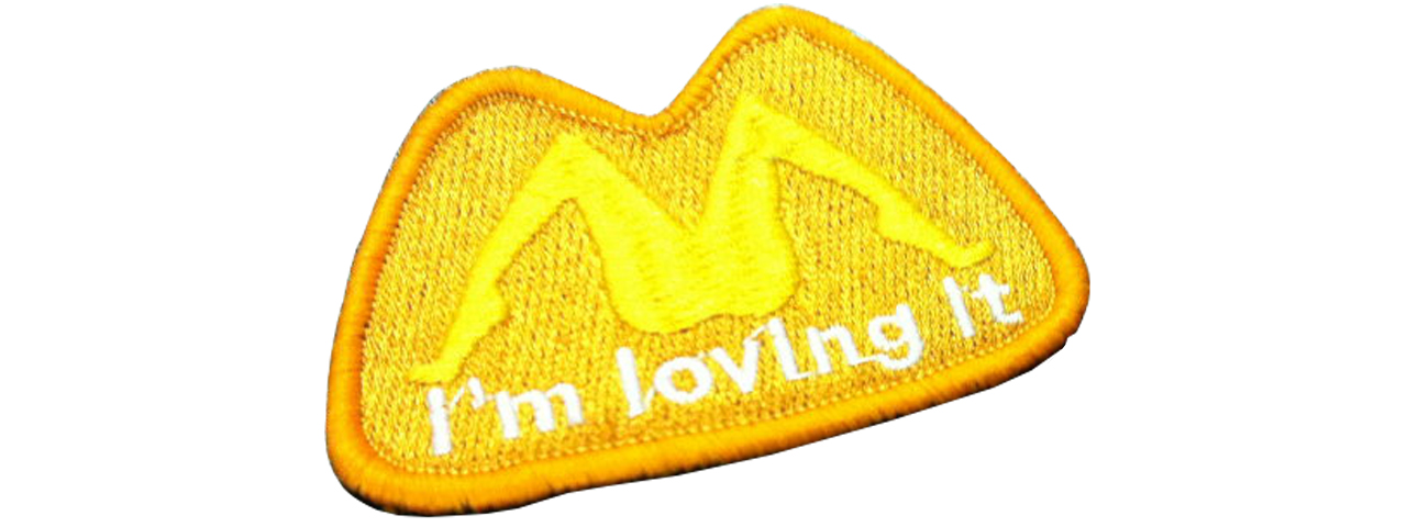 T1521-O I'M LOVING IT PATCH (ORANGE) - Click Image to Close