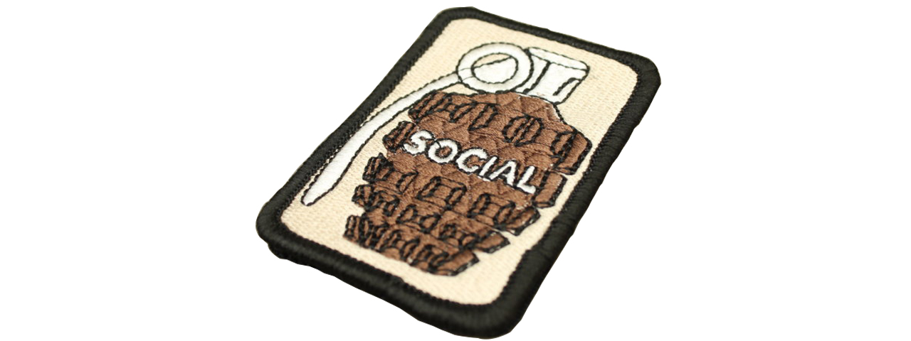 T1569 VELCRO PATCH ''SOCIAL'' (DE) - Click Image to Close