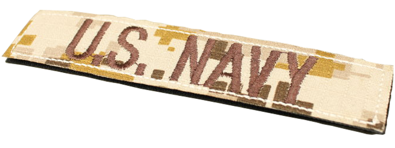 T1617-DD US NAVY VELCRO PATCH (DESERT DIGITAL) - Click Image to Close