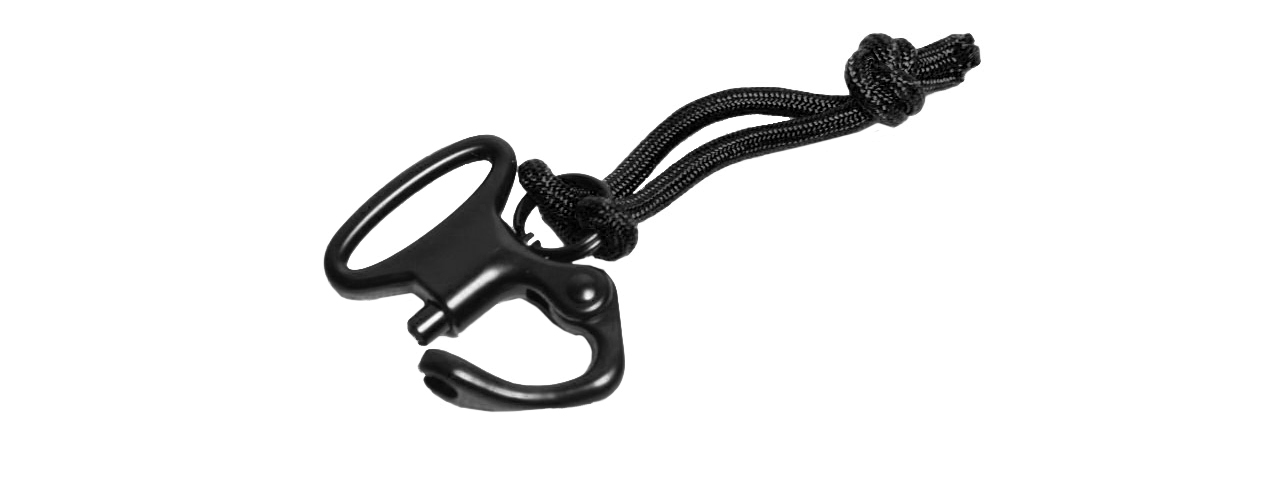AMA AIRSOFT TACTICAL 1-INCH VERSATILE SNAP SHACKLE - BLACK - Click Image to Close