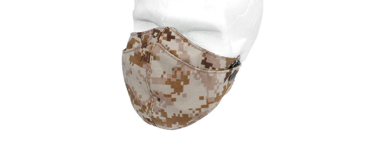 AMA TACTICAL AIRSOFT NYLON HALF FACE MASK - DESERT DIGITAL - Click Image to Close