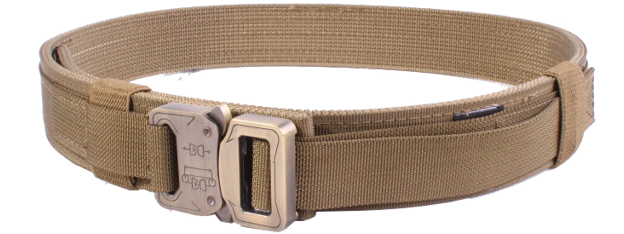 T1939-K-L HARD 1.5 INCH SHOOTER BELT (KHAKI), LRG - Click Image to Close