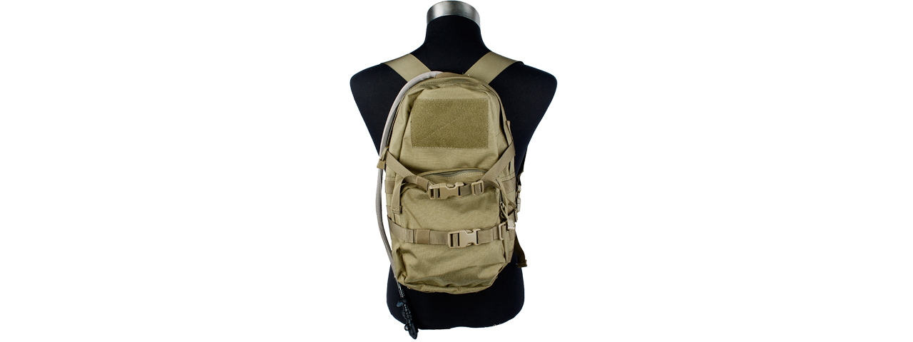 AMA 1000D CORDURA MODULAR ASSAULT PACK W/ 3L HYDRATION BLADDER - KHAKI - Click Image to Close