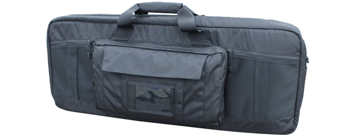 AMA COVERT 36-INCH DOUBLE RIFLE CARRYING CASE ZIPPERED POUCH - BLACK - Click Image to Close