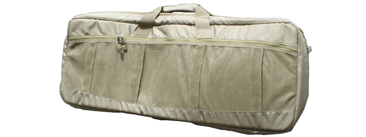 AMA COVERT 36-IN CARBINE MESH CARRYING CASE RUCK STRAPS - COYOTE BROWN - Click Image to Close