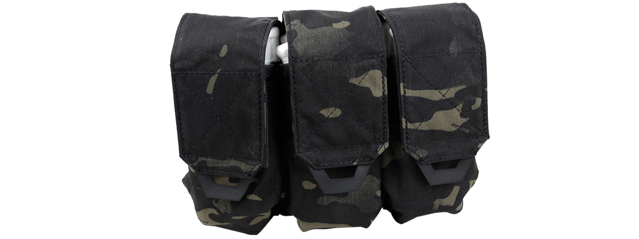 T2301-MB QUOP TRIPLE M4 MAG POUCH (CAMO BLACK) - Click Image to Close