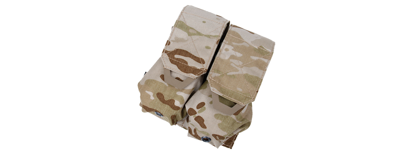 AMA TACTICAL QUOP DOUBLE MAGAZINE POUCH - CAMO ARRID - Click Image to Close