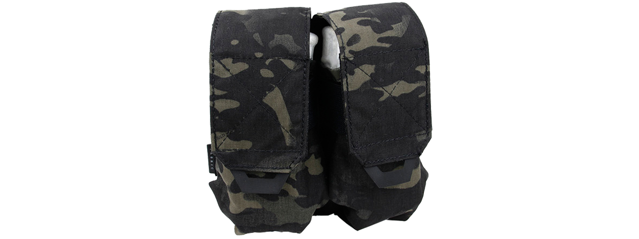 T2303-MB QUOP DOUBLE M4 MAG POUCH (CAMO BLACK) - Click Image to Close