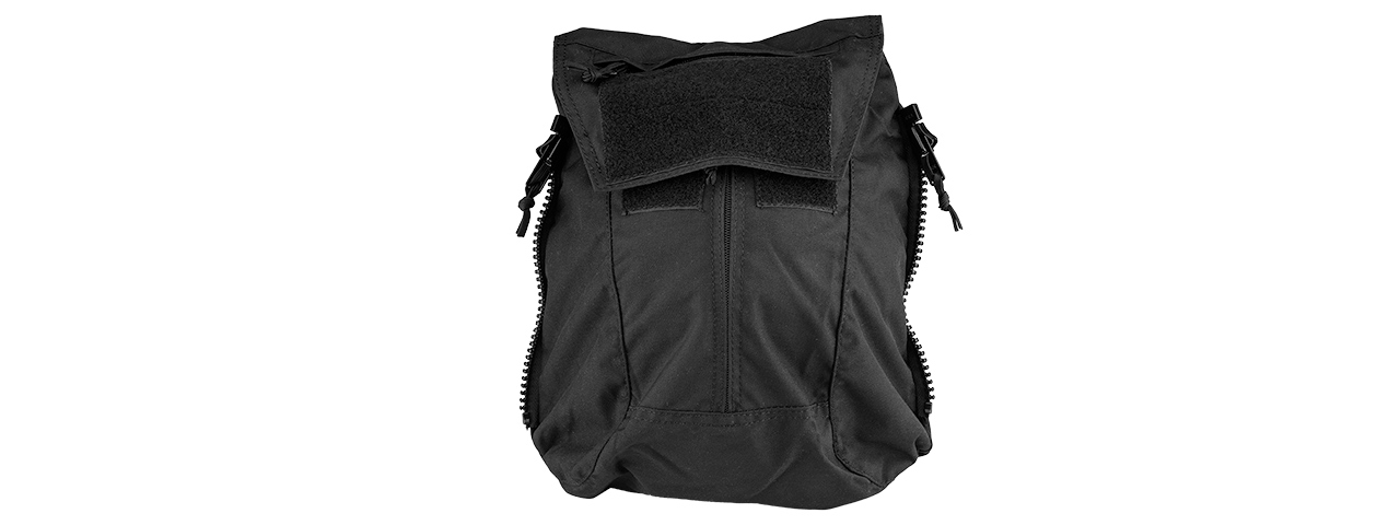 T2483B ZIPPER PANEL BACKPACK (BLACK) - Click Image to Close