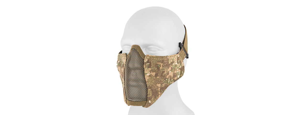 T2507BL NYLON PDW MESH MERCENARY HALF MASK (BL) - Click Image to Close