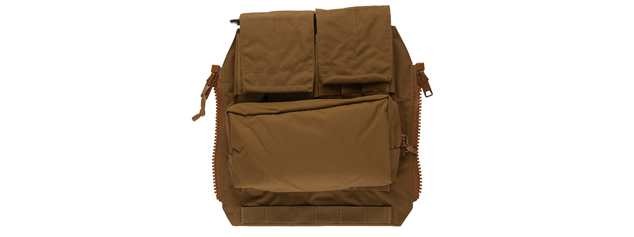 T2509CB ZIPPER BACK PANEL POUCH PACK (COYOTE BROWN) - Click Image to Close