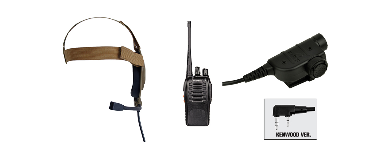 ZBOWMAN ELITE II HEADSET + Z125KEN PTT + WALKIE TALKIE SET (DE) - Click Image to Close