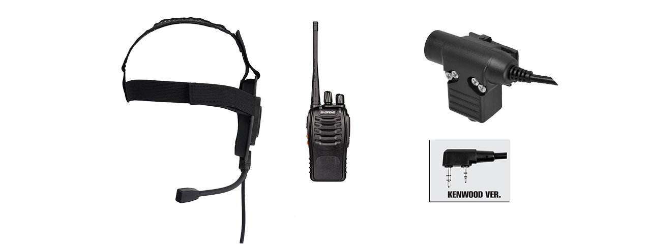 ZBOWMAN ELITE II HEADSET + Z113KEN PTT + WALKIE TALKIE SET (FG) - Click Image to Close