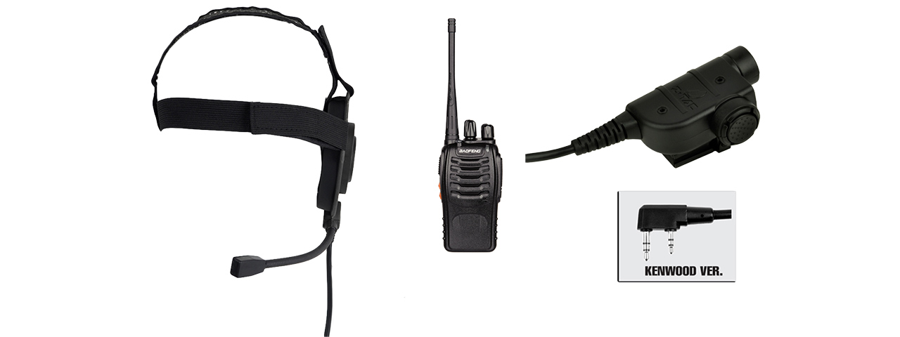 ZBOWMAN ELITE II HEADSET + Z125KEN PTT + WALKIE TALKIE SET (FG) - Click Image to Close