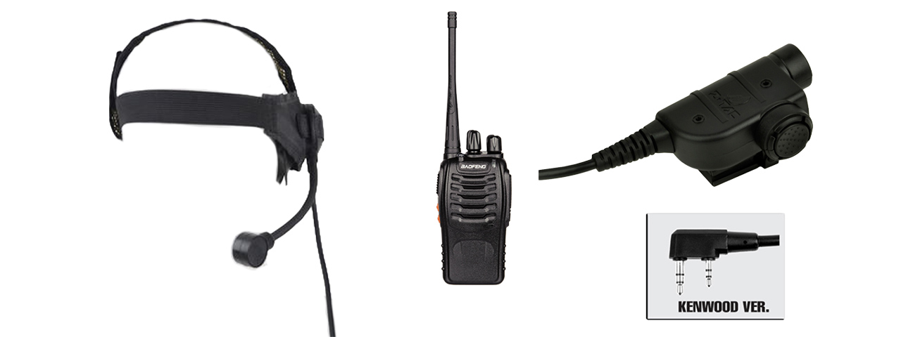 ZSELEX TASC1 HEADSET & ZSILYNX KEN PTT W/ BAOFENG 888S RADIO - FOLIAGE - Click Image to Close