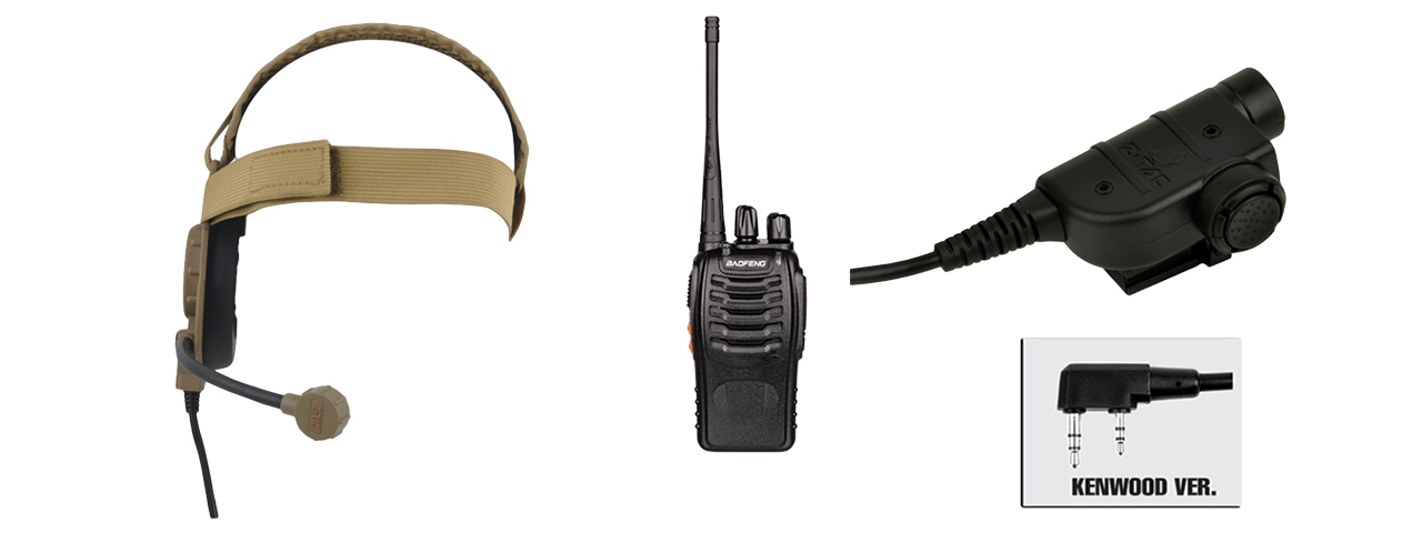 BOWMAN EVO III HEADSET + Z125KEN PTT + WALKIE TALKIE SET (DE) - Click Image to Close