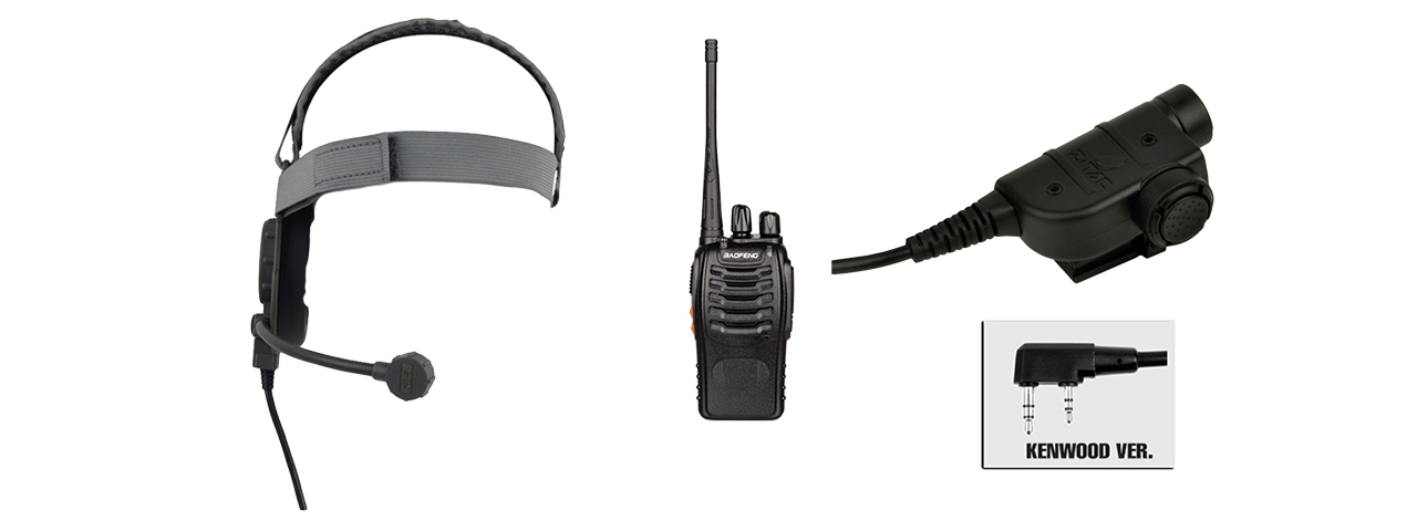 ZBOWMAN ELITE III HEADSET & ZSILYNX PTT W/ BAOFENG 888S RADIO - FG - Click Image to Close