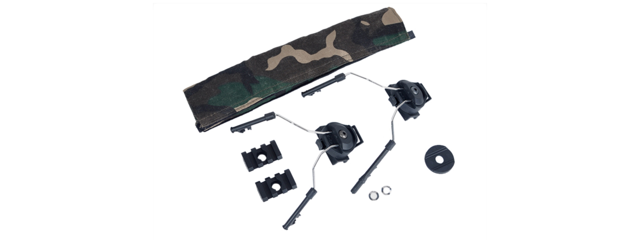 Z-TACTICAL HELMET RAIL ADAPTER SET FOR COMTAC I AND COMTAC II - BLACK - Click Image to Close