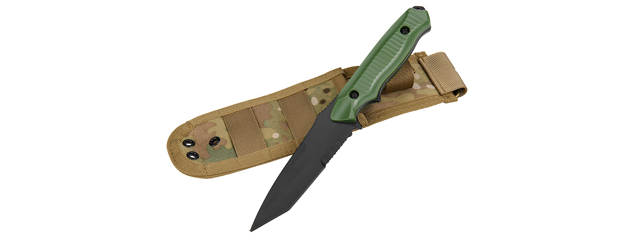 2620G RUBBER TRAINING BAYONET KNIFE W/ SHEATH HOLSTER (OLIVE DRAB) - Click Image to Close
