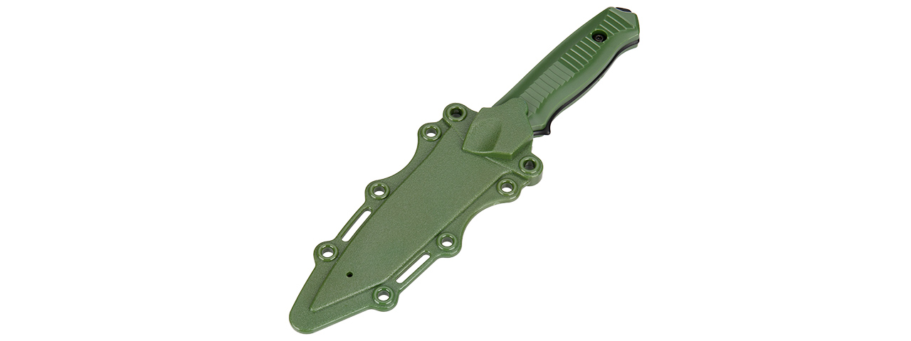 2621G RUBBER BAYONET KNIFE W/ ABS PLASTIC SHEATH COVER (OLIVE DRAB) - Click Image to Close