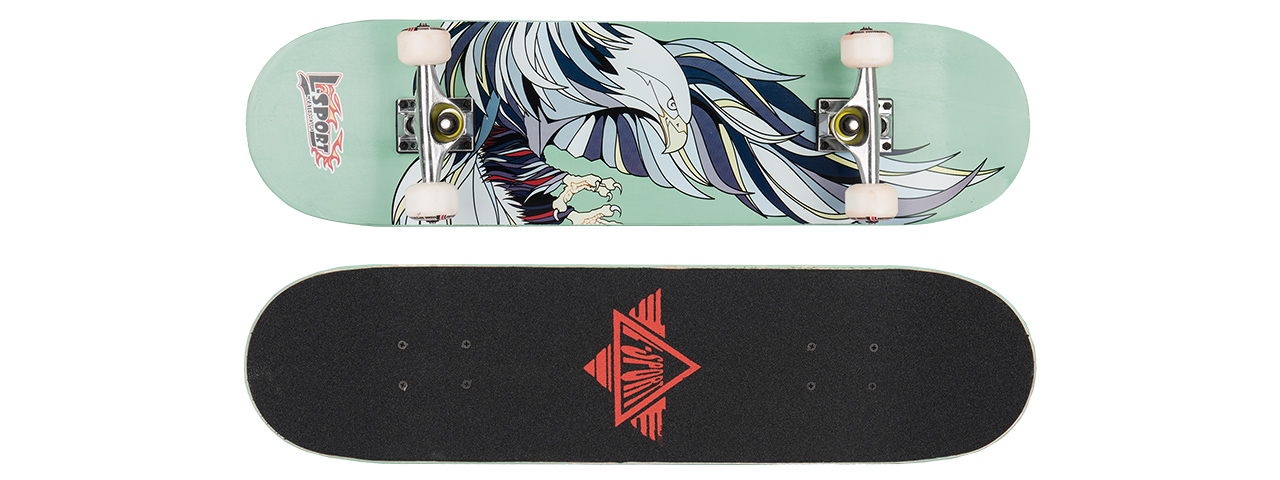 3108-T031B GALLANT EAGLE TURQUOISE COMPLETE SKATEBOARD (8.0" X 31") - Click Image to Close