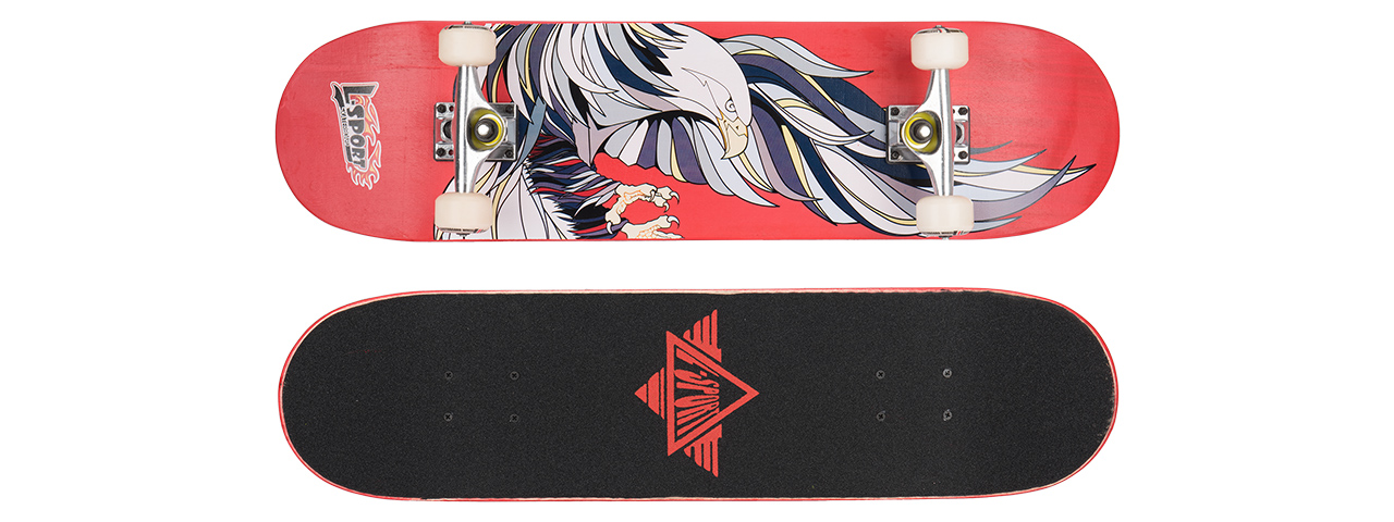 3108-T031R GALLANT EAGLE RED COMPLETE SKATEBOARD (8.0" X 31") - Click Image to Close